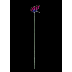 Dārza dekors taurenis dubults 7cm uz kociņa, plastmasas