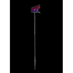 Dārza dekors taurenis dubults 7cm uz kociņa, plastmasas