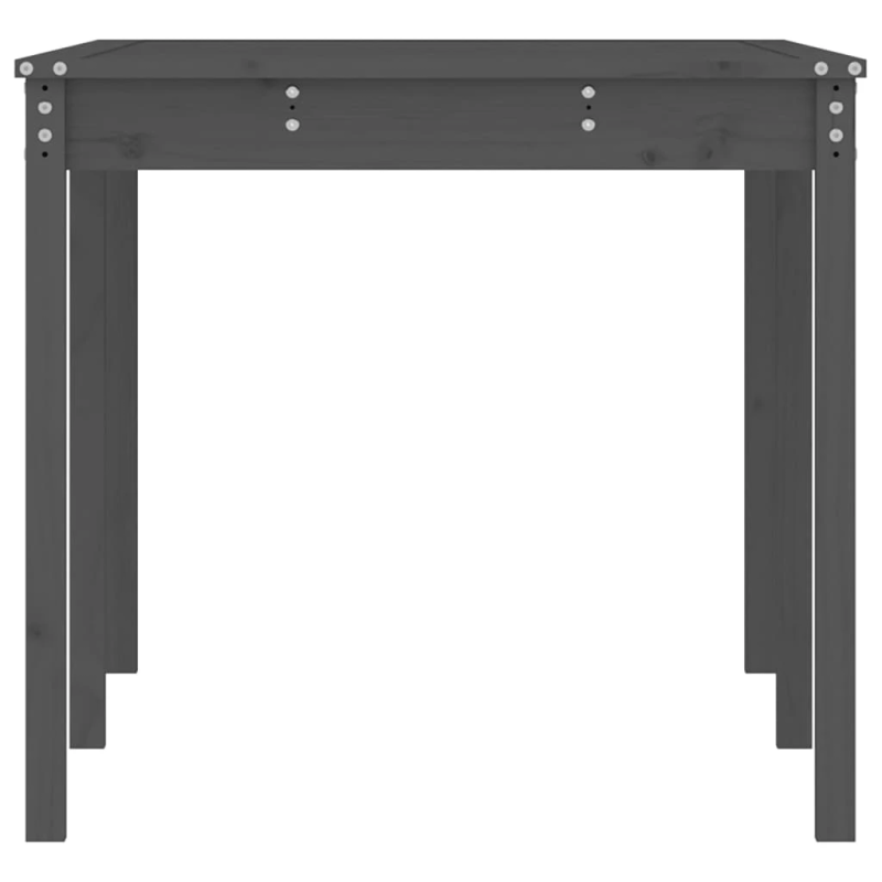 vidaXL dārza galds, pelēks, 159,5x82,5x76 cm, priedes masīvkoks