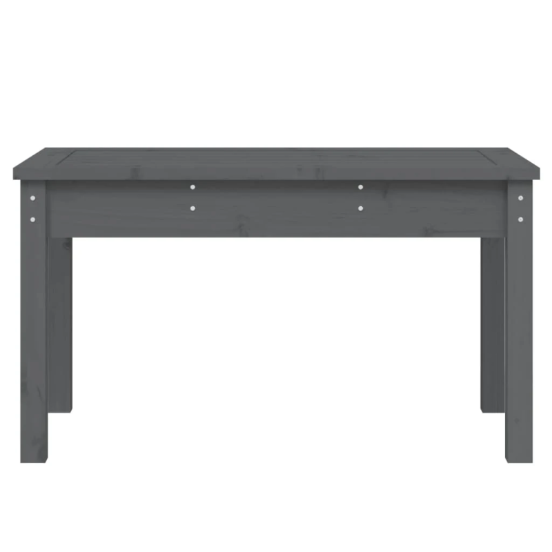 vidaXL dārza sols, pelēks, 80x44x45 cm, priedes masīvkoks