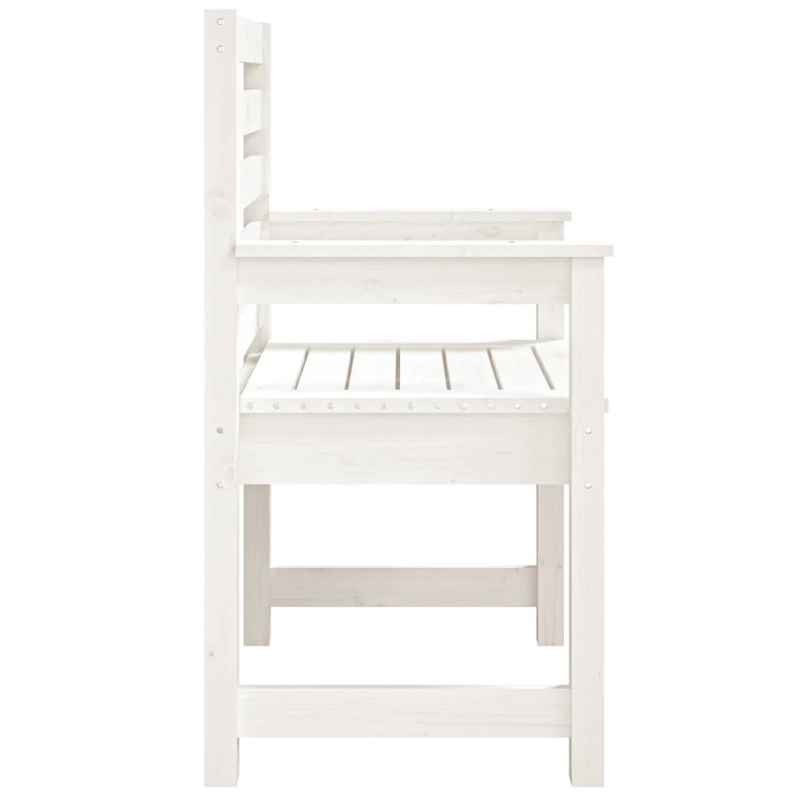 vidaXL dārza krēsli, 2 gab., 60x48x91 cm, priedes masīvkoks, balti