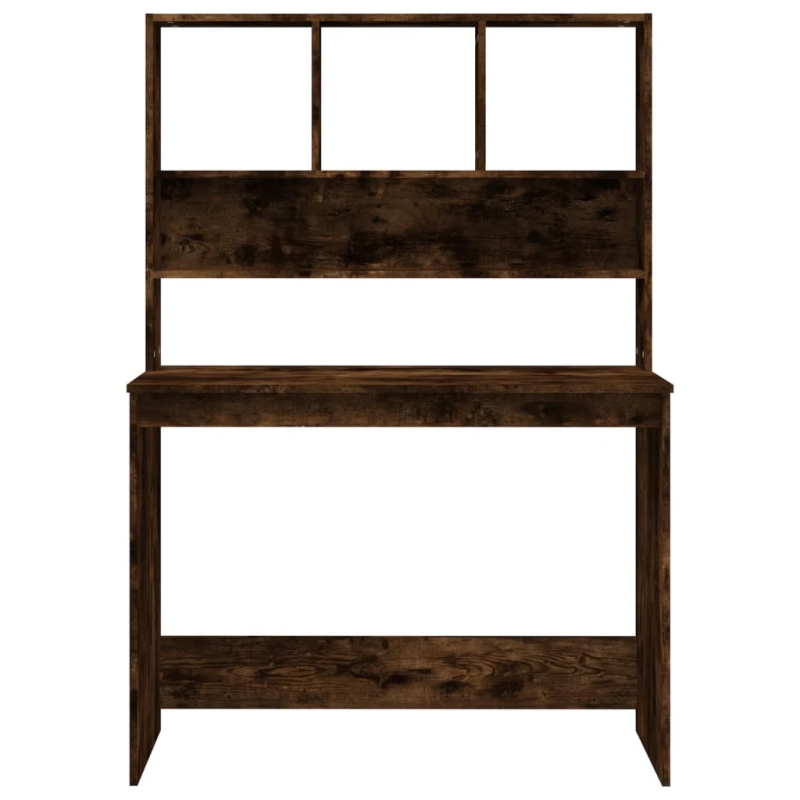 vidaXL rakstāmgalds ar plauktiem, ozolkoka krāsā, 102x45x148 cm