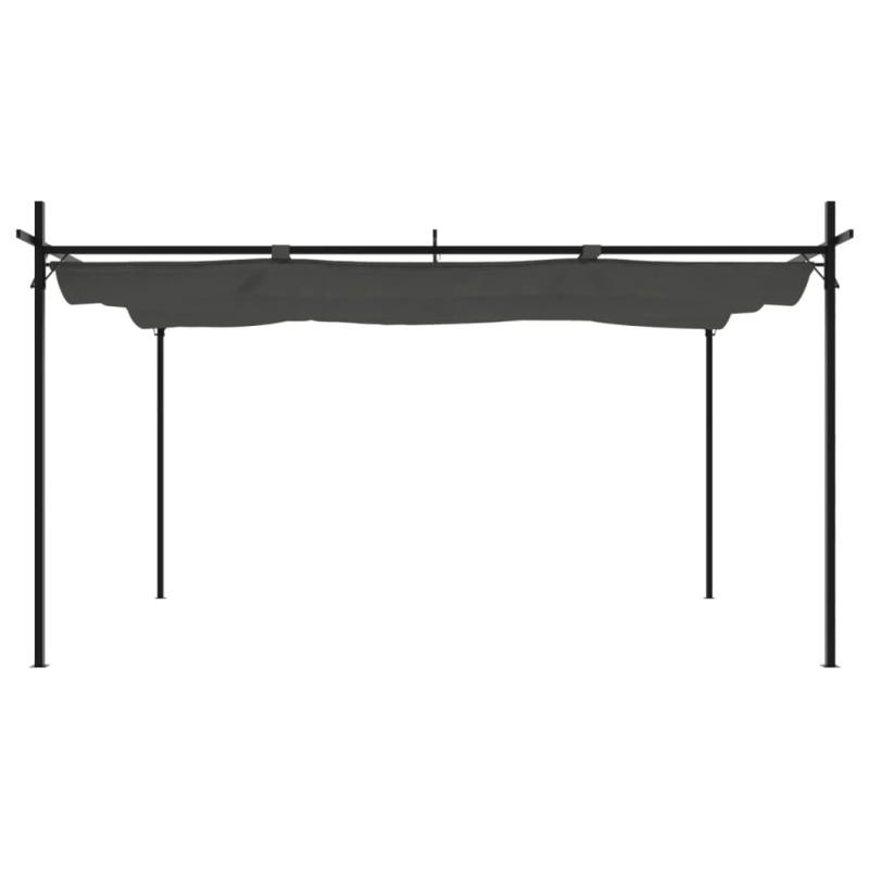 vidaXL nojume ar izvelkamu jumtu, antracītpelēka, 395x292x230 cm