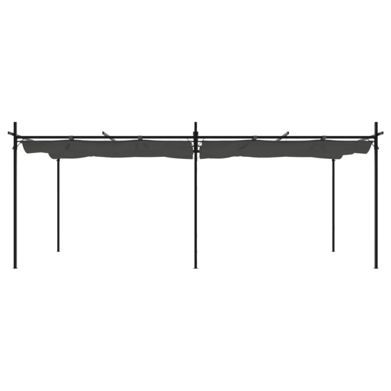 vidaXL nojume ar izvelkamu jumtu, antracītpelēka, 589x292x230 cm