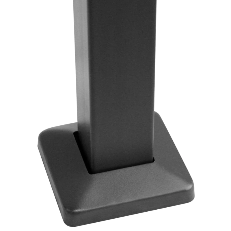 vidaXL grila nojume ar sānu plauktiem, 240x150x243 cm, tērauds, pelēka