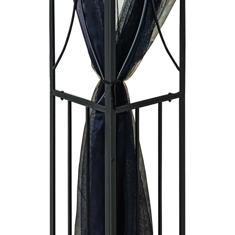 vidaXL nojume ar sānu sienām, 300x300x270 cm, antracītpelēka, tērauds