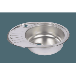 Virtuves izlietne 45x57cm, iegr., labā, ar sifonu