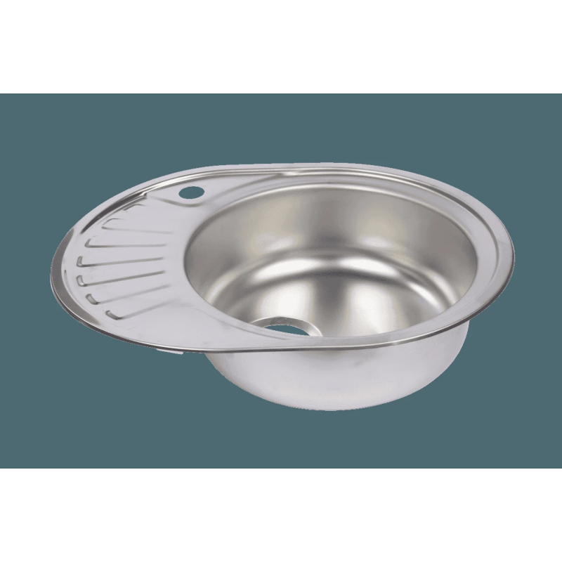 Virtuves izlietne 45x57cm, iegr., labā, ar sifonu