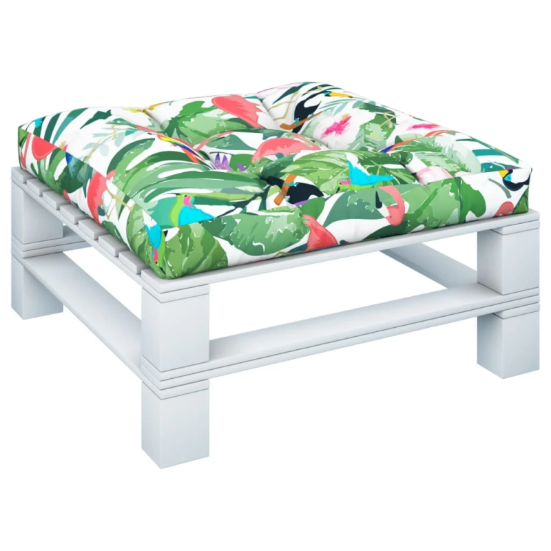 vidaXL palešu mēbeļu spilvens, 80x80x12 cm, audums, daudzkrāsains