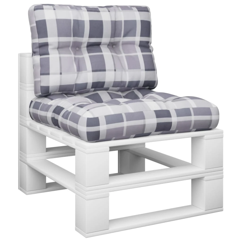 vidaXL palešu matrači, 2 gab., pelēks četrstūru raksts