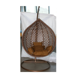 Šūpuļkrēsls ar spilvenu brūns lielais