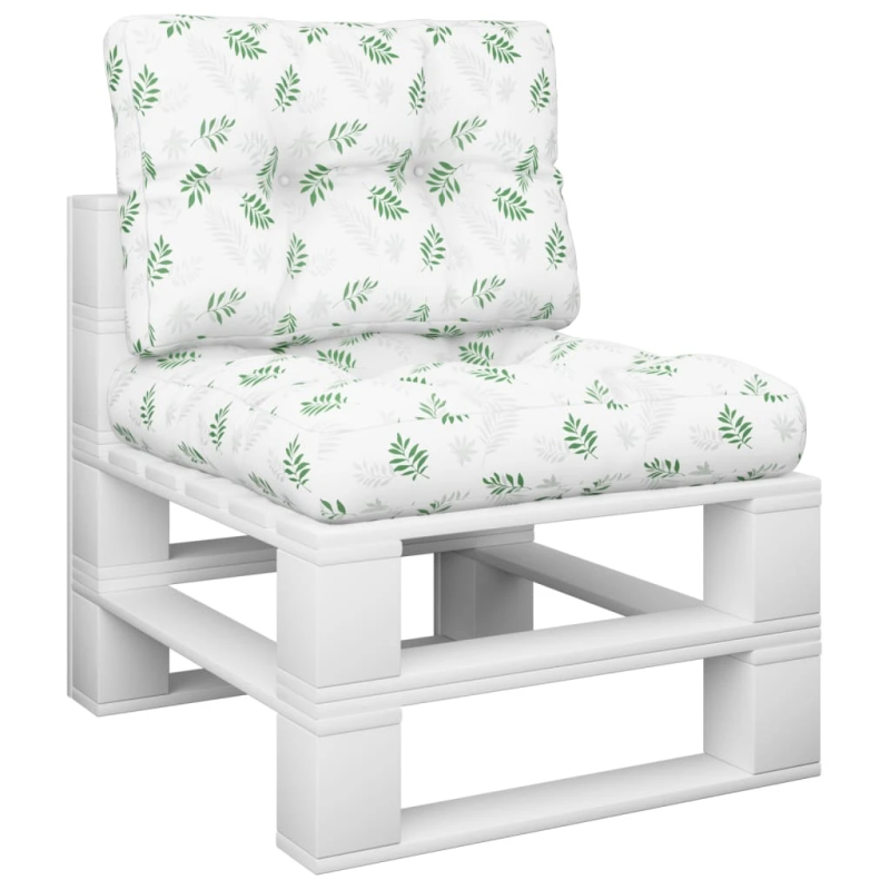 vidaXL palešu matrači, 2 gab., audums ar lapu apdruku