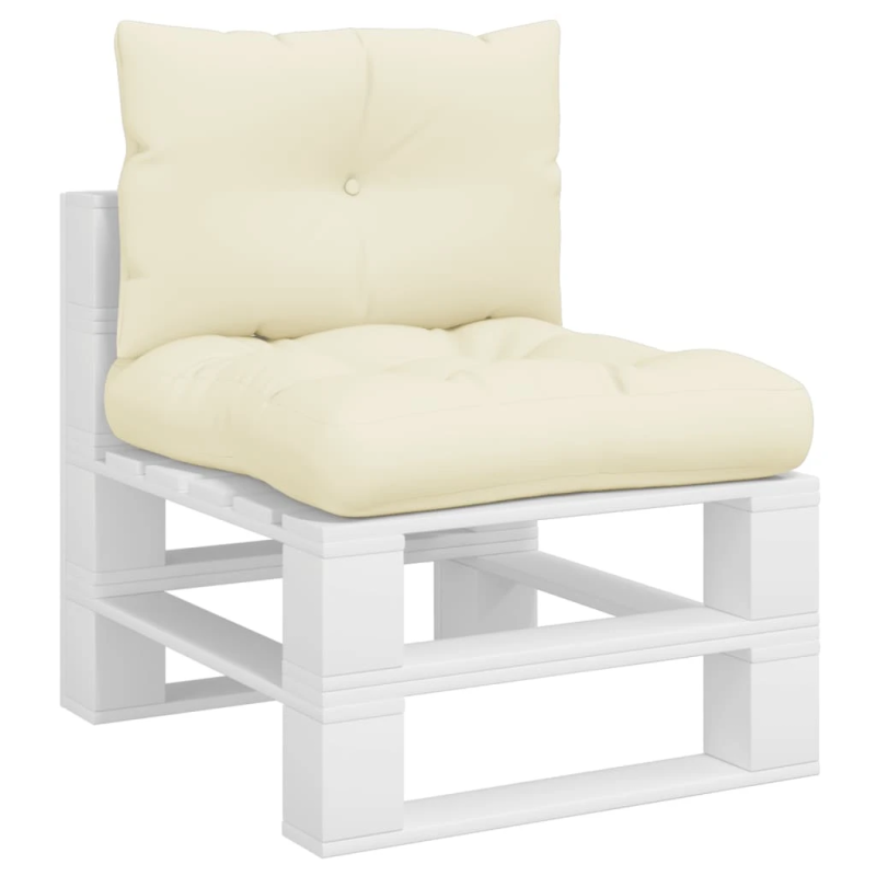 vidaXL palešu spilveni, 2 gab., audums, krēmkrāsas