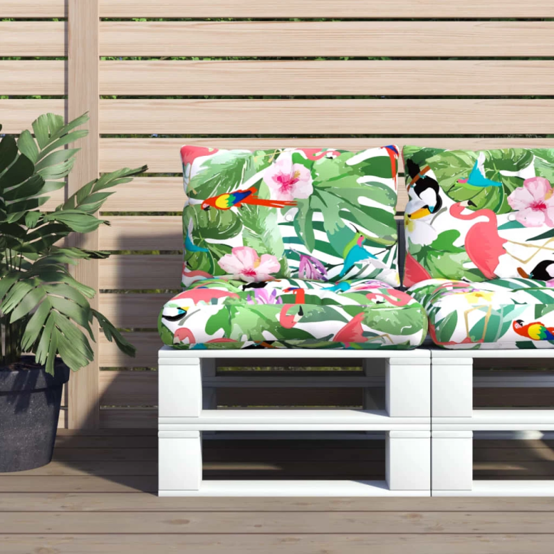 vidaXL palešu dīvānu matrači, 2 gab., krāsains audums