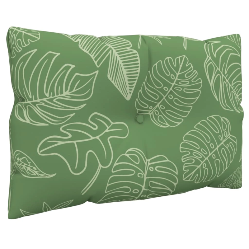 vidaXL palešu dīvānu matrači, 2 gab., audums ar lapu apdruku