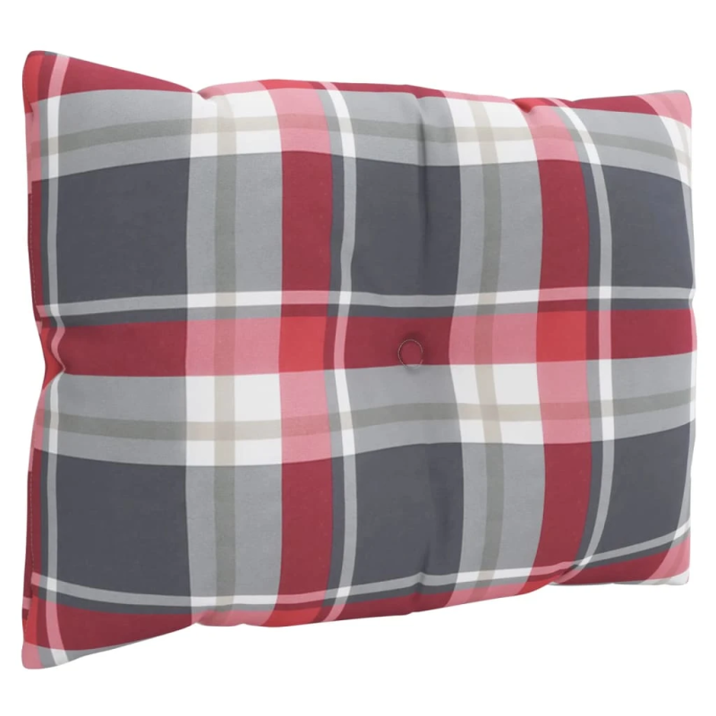 vidaXL palešu matrači, 3 gab., sarkans četrstūru raksts