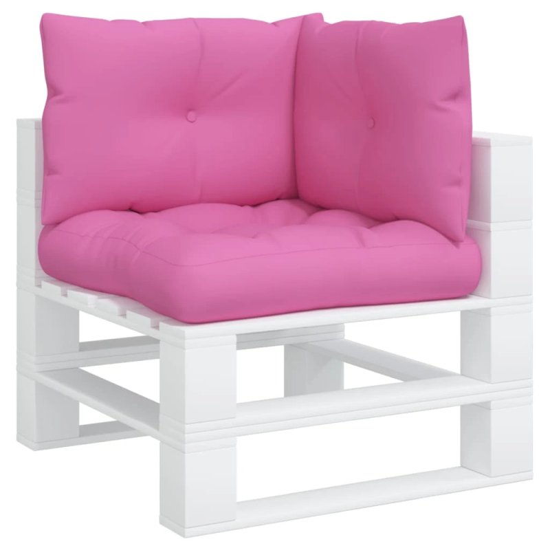 vidaXL palešu matrači, 3 gab., rozā oksforda audums