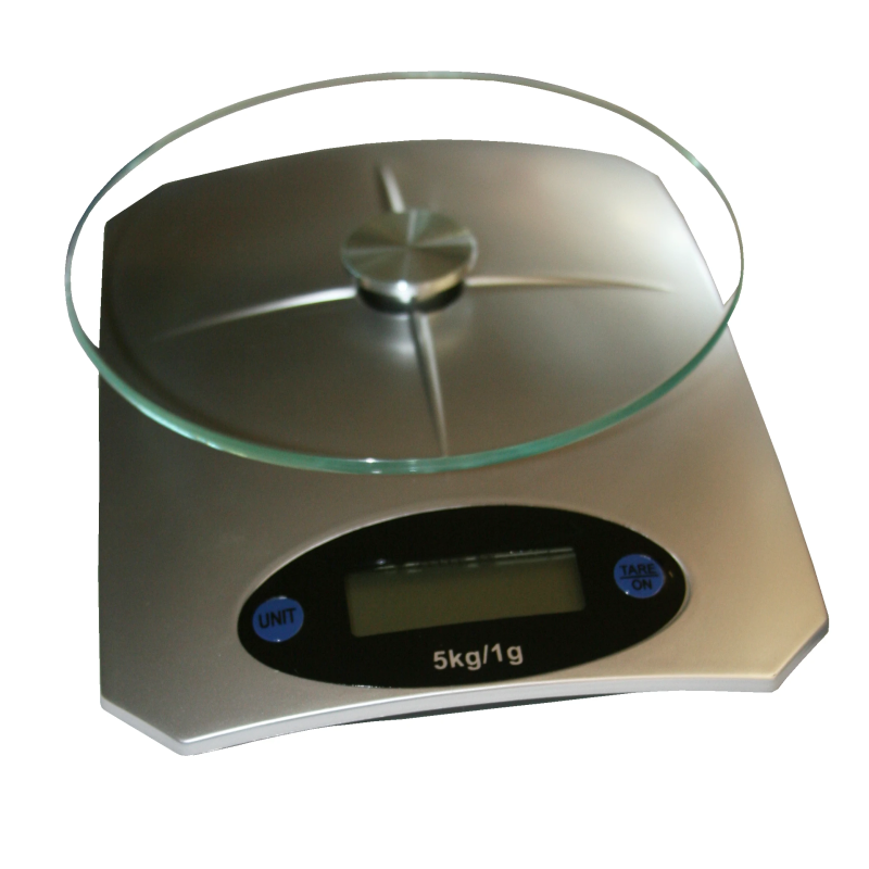 Svari virtuves digitālie 5kg balti-pelēki