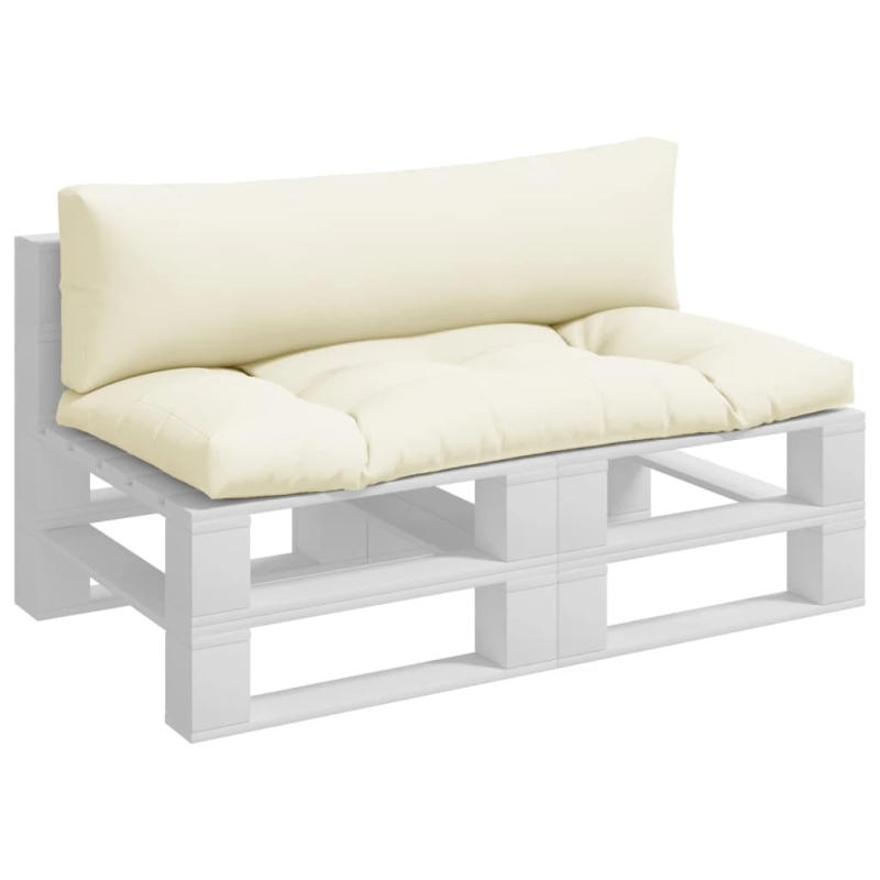 vidaXL palešu spilveni, 2 gab., audums, krēmkrāsas