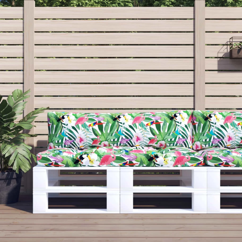 vidaXL palešu dīvānu matrači, 2 gab., krāsains audums