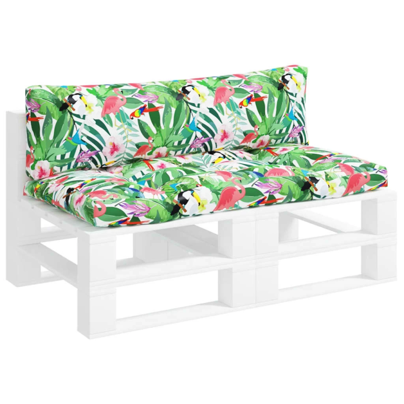 vidaXL palešu dīvānu matrači, 2 gab., krāsains audums