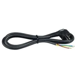 Cable with plug 3Gx0.75 1.5m black
