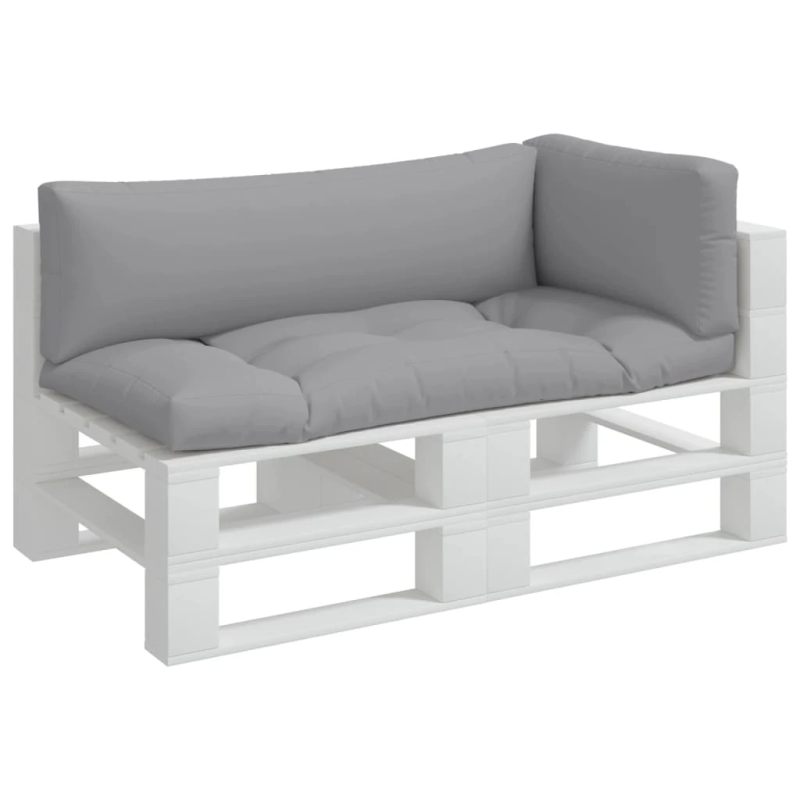 vidaXL palešu spilveni, 3 gab., audums, pelēks