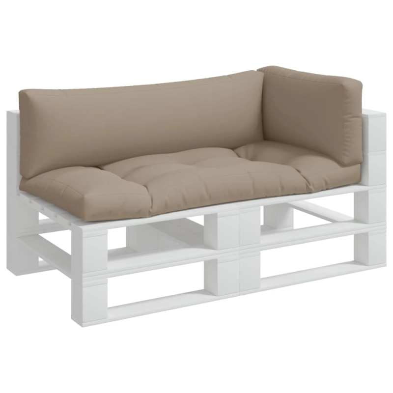 vidaXL palešu spilveni, 3 gab., audums, pelēkbrūns