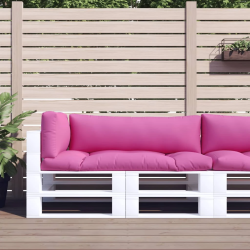 vidaXL palešu dīvānu matrači, 3 gab., rozā audums