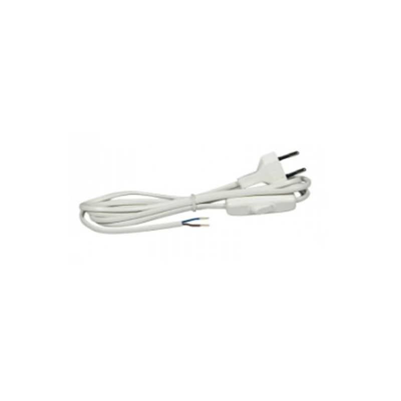 Vads ar slēdzi 2x0.75 2m balts