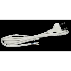 Vads ar kontaktdakšu 2x0.75 2m balts