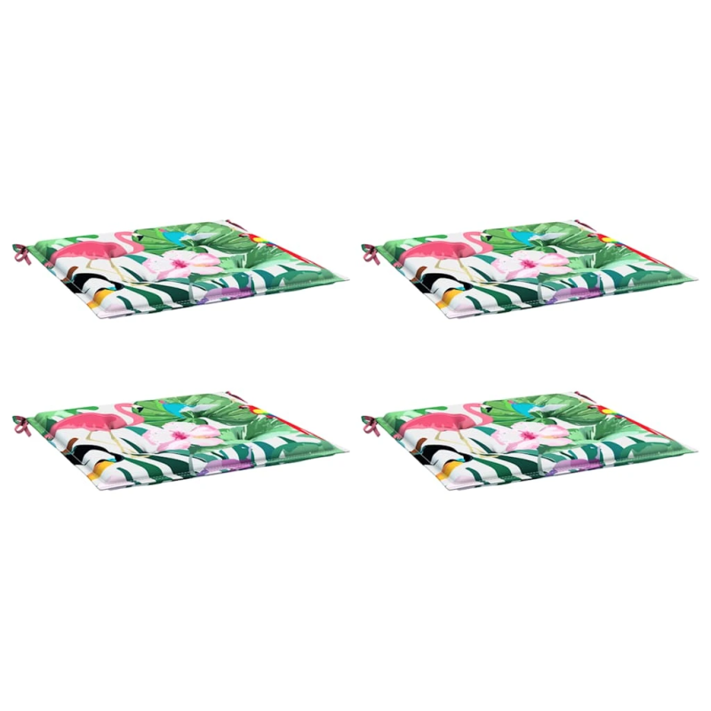 vidaXL dārza krēslu matrači, 4 gab., krāsaini, 40x40x4 cm, audums