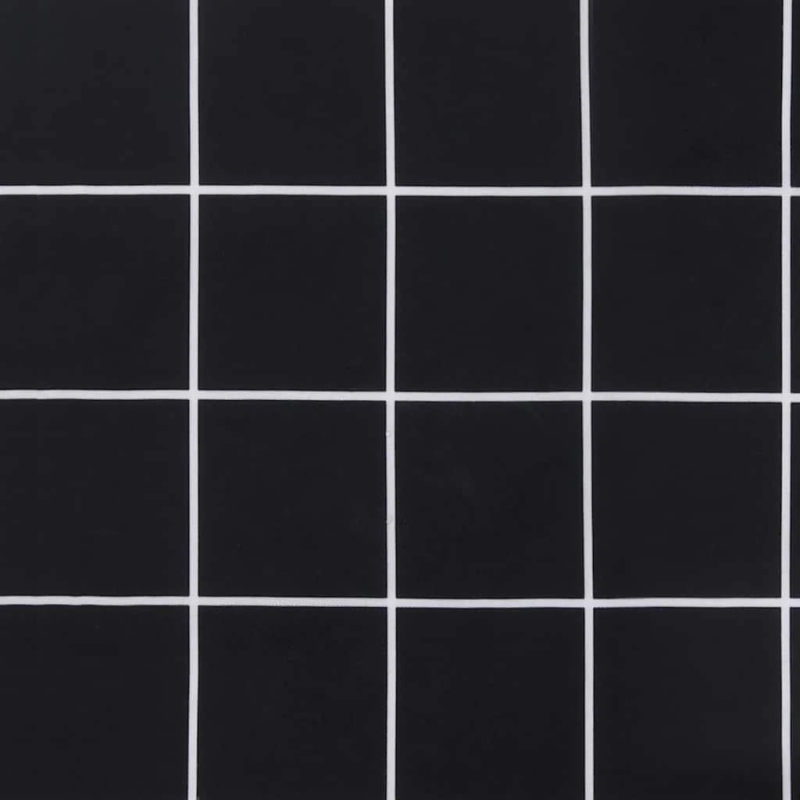 vidaXL dārza sola matracis, 120x50x4cm, audums, melnu četrstūru raksts