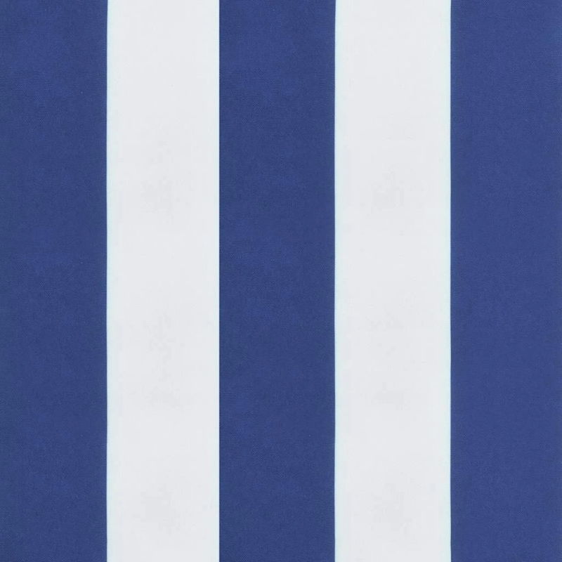 vidaXL dārza sola matracis, 200x50x4 cm, audums, zilas, baltas svītras