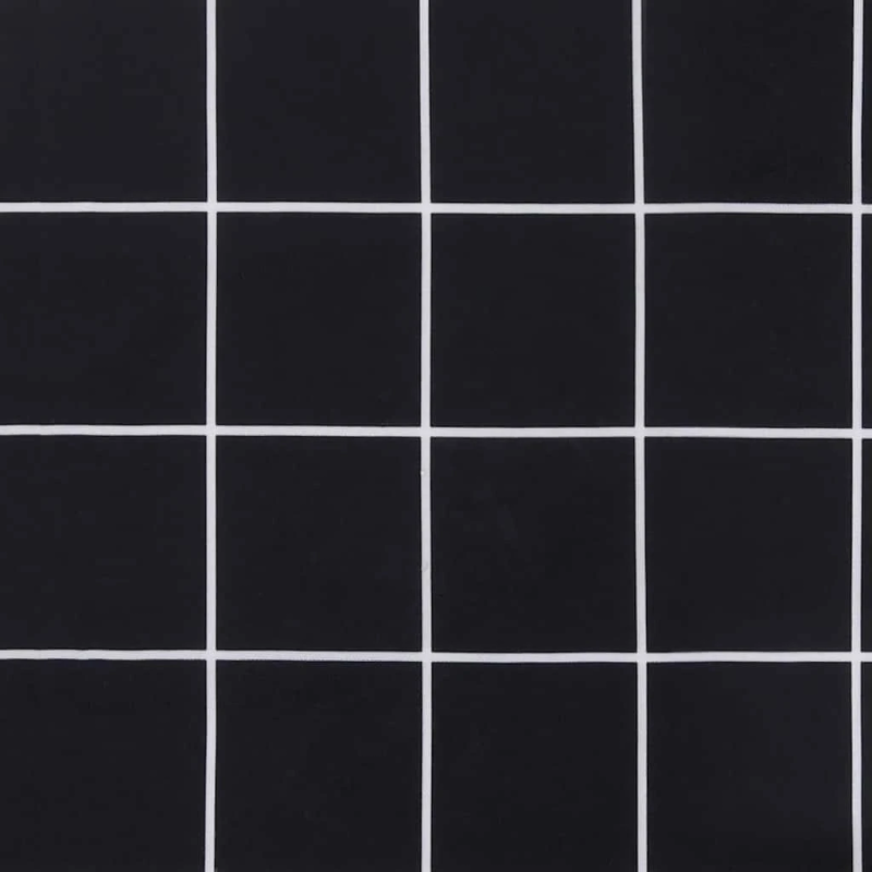 vidaXL dārza sola matracis, 200x50x4cm, audums, melnu četrstūru raksts