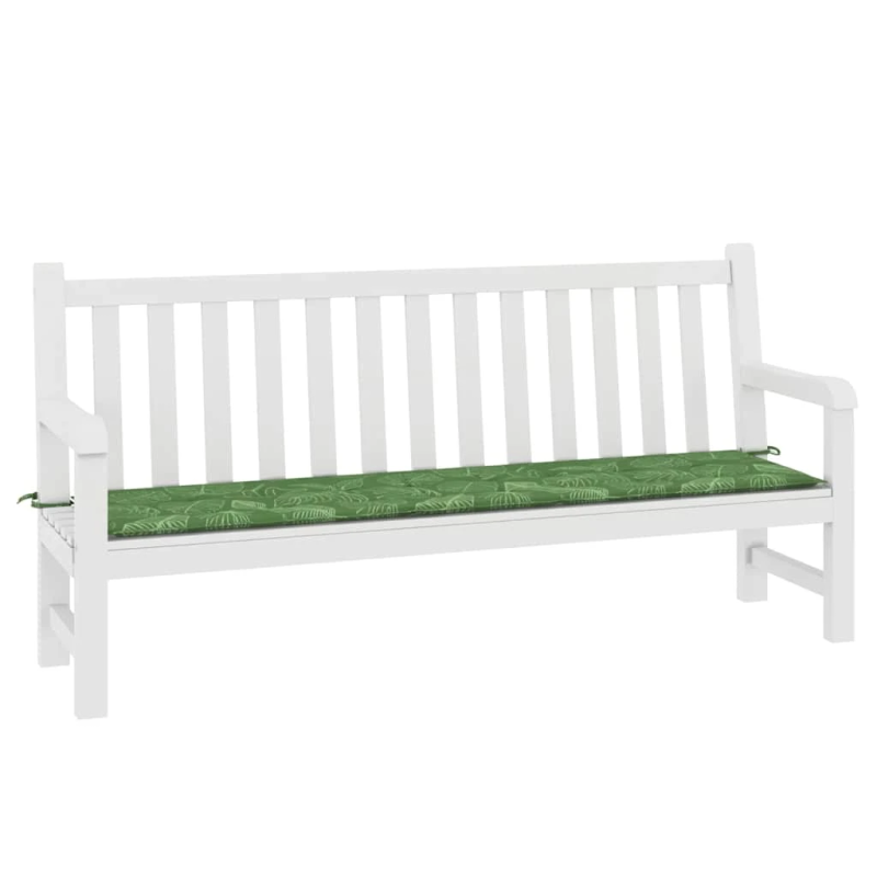 vidaXL dārza sola matracis, 200x50x4 cm, audums ar lapu apdruku