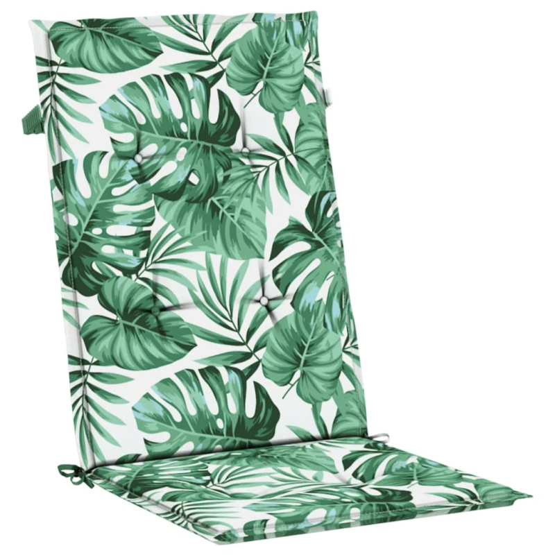 vidaXL krēslu spilveni, 6 gab., lapu apdruka, audums