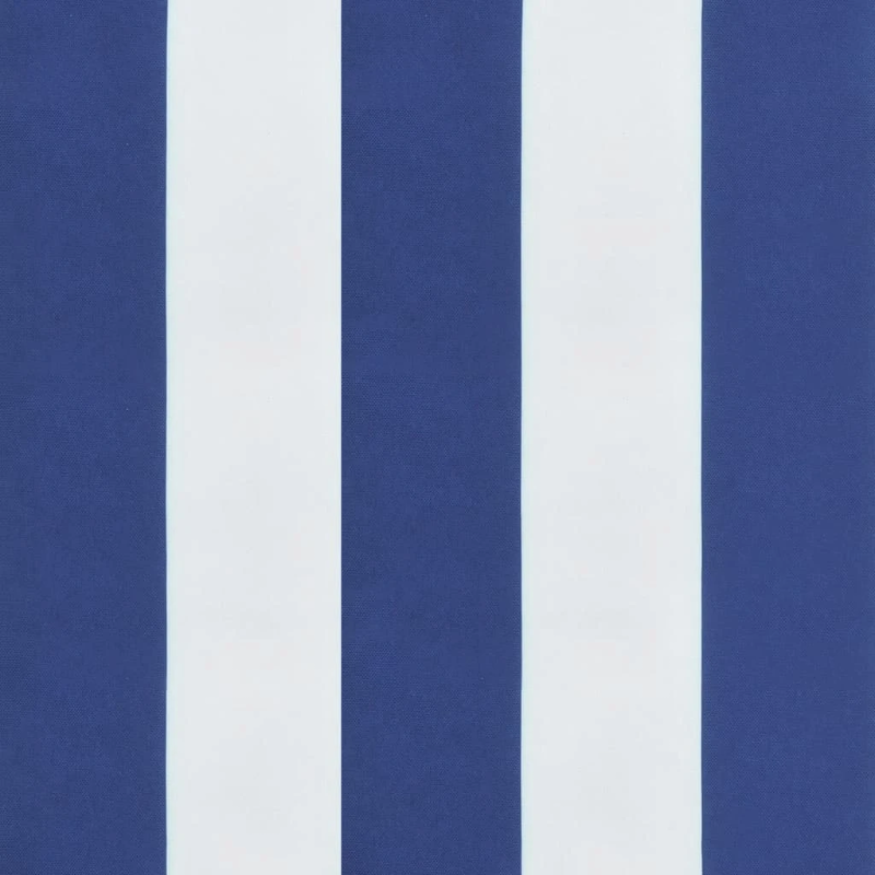 vidaXL krēslu spilveni, 2 gab., zilas un baltas svītras, audums