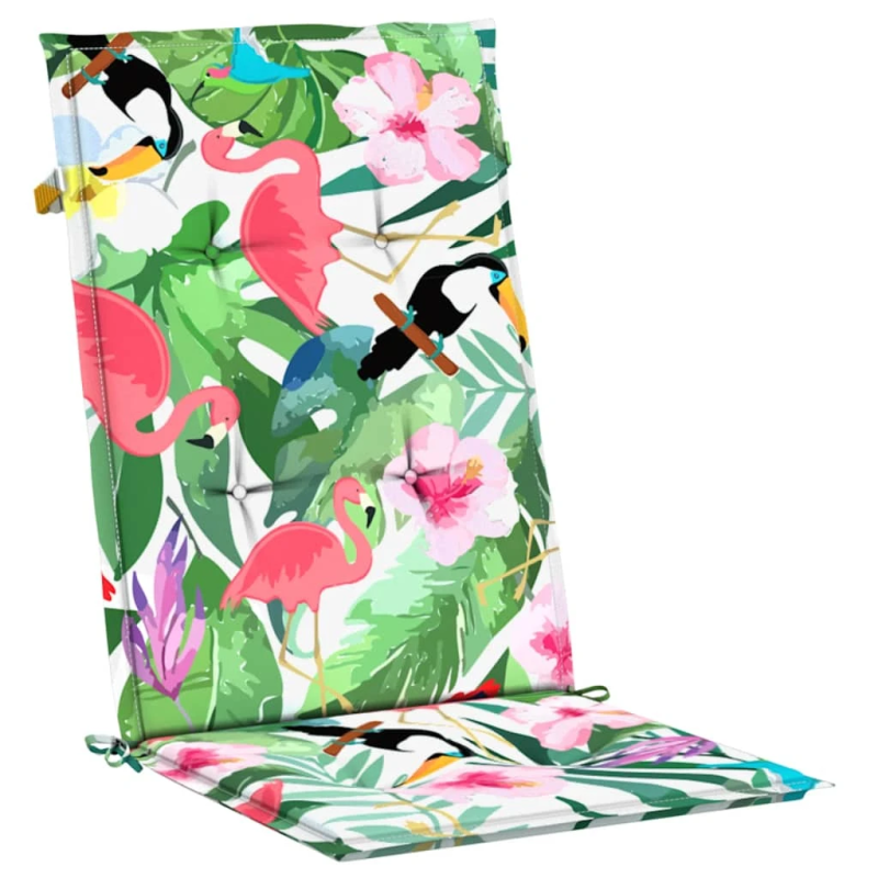 vidaXL krēslu ar augsto atzveltni spilveni, 4 gab., krāsaini, audums