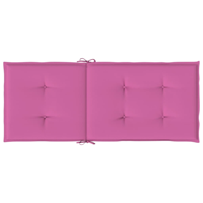 vidaXL dārza krēslu matrači, 2 gab., 120x50x3 cm, audums, rozā