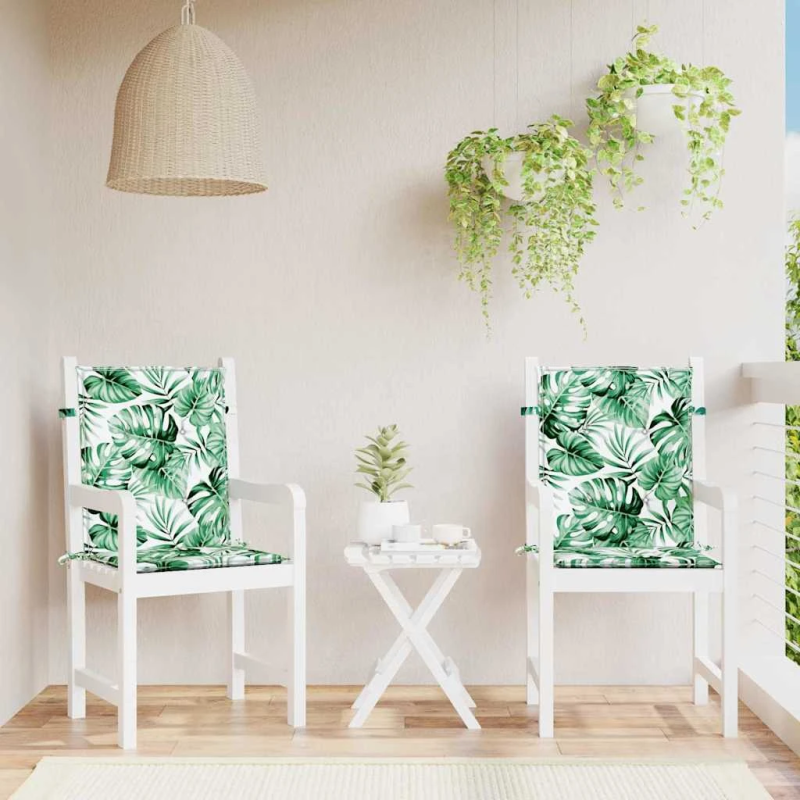 vidaXL Aizmugures spilveni Lapa 2 pcs Lapu raksts 100 x 50 x 3 cm