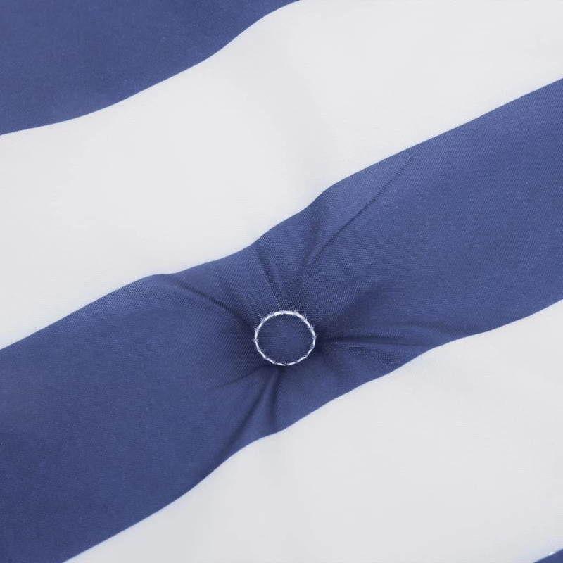 vidaXL krēslu spilveni, 4 gab., zilas un baltas svītras, audums