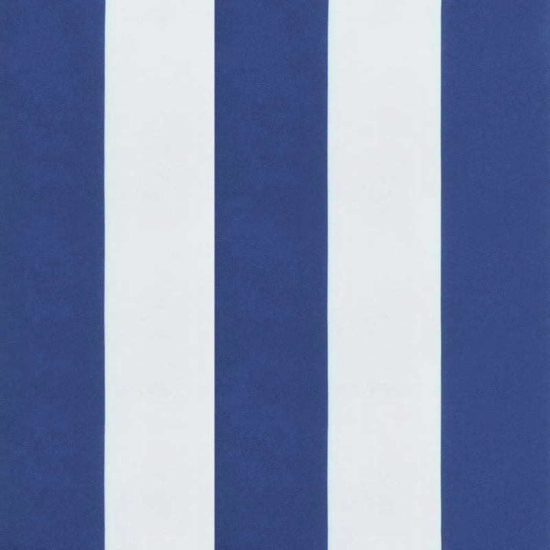 vidaXL krēslu spilveni, 6 gab., zilas un baltas svītras, audums