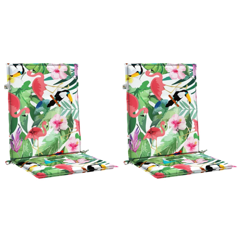 vidaXL krēslu matrači, 2 gab., krāsaini, audums