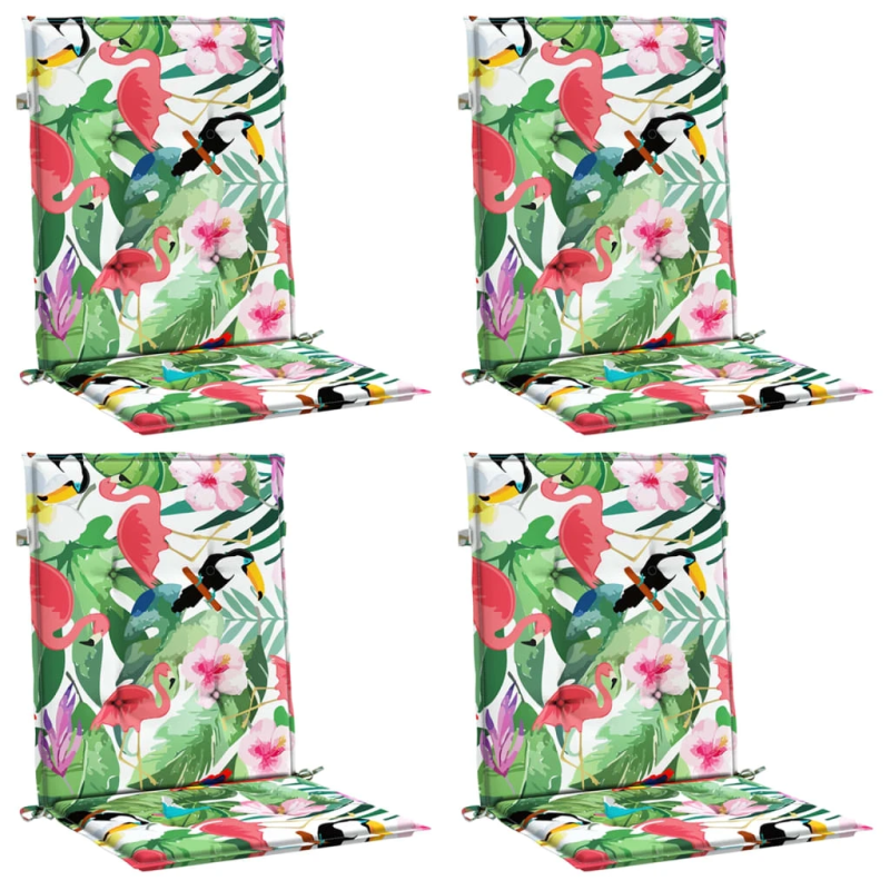 vidaXL krēslu matrači, 4 gab., krāsaini, audums