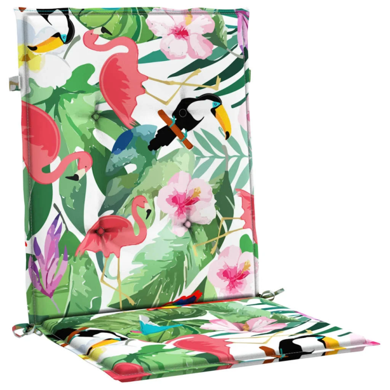 vidaXL krēslu matrači, 6 gab., krāsaini, audums