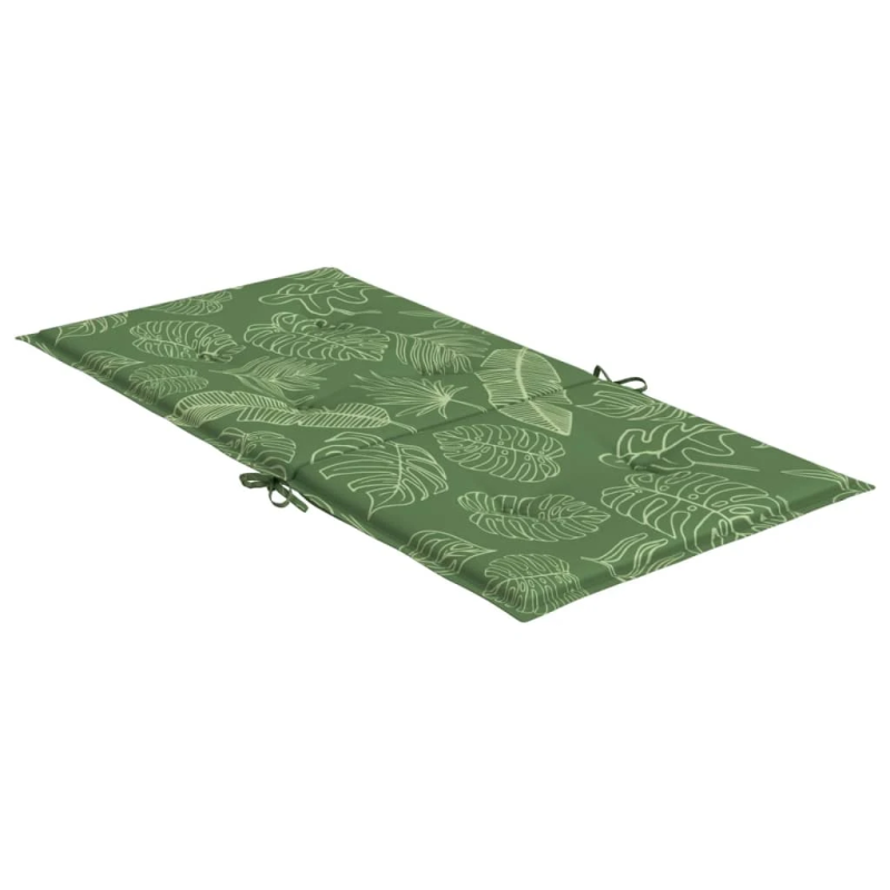 vidaXL krēslu matrači, 2 gab., lapu apdruka, audums