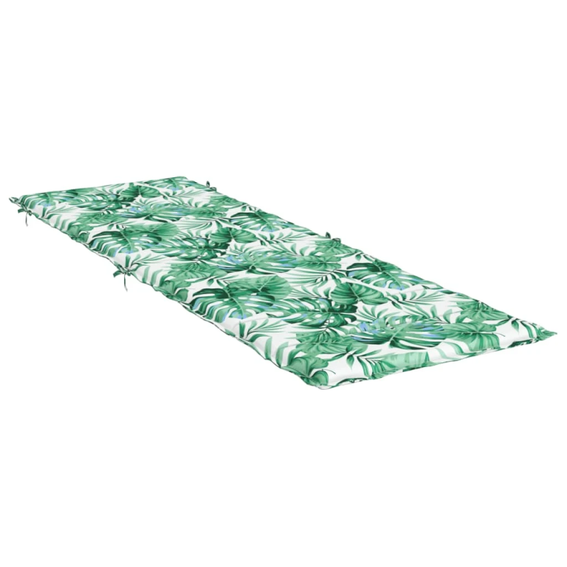 vidaXL sauļošanās krēsla matracis, audums ar lapu apdruku