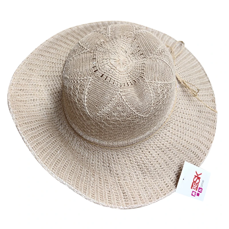 Platmale sieviešu 58cm brūna ar lentu