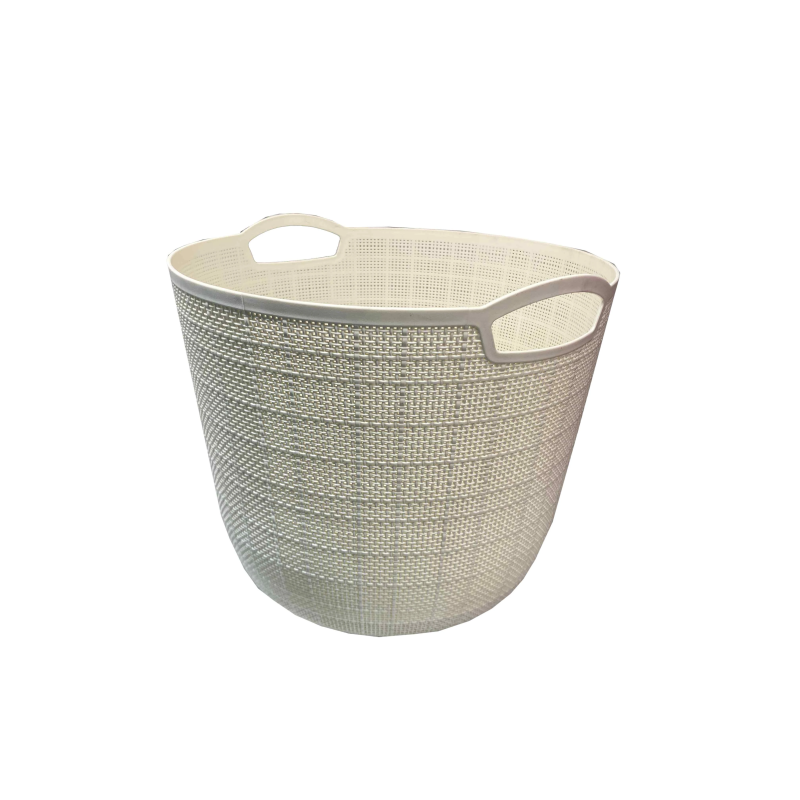 Groziņš plastmasas apaļš 33x26cm balts